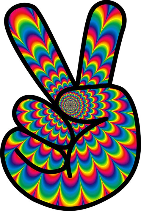 Free Illustration Psychedelic Peace Hippie 60s Free Image On