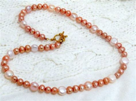 White And Pink Freshwater Pearl Necklace 20 Off Valentines Day