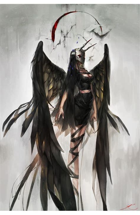 Populares Anime Fallen Angel Art Fantasy Artwork