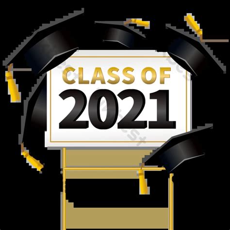 Casquette De Graduation Noire Bordure De Graduation 2021 Ai Éléments