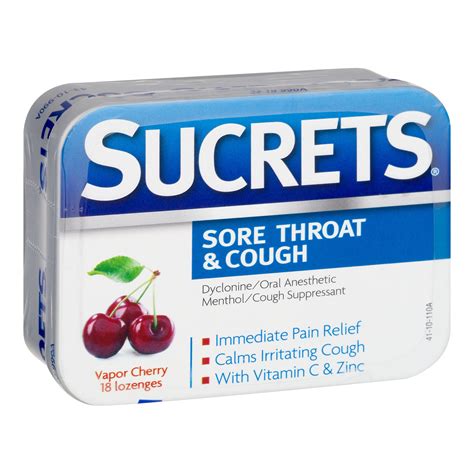 Sucrets Sore Throat And Cough Suppressant Lozenges Vapor Cherry Shop