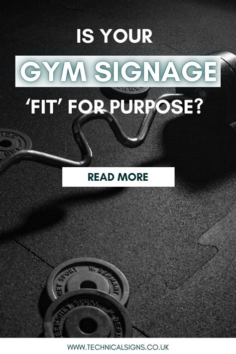 Is Your Gym Signage Fit For Purpose Technical Signs