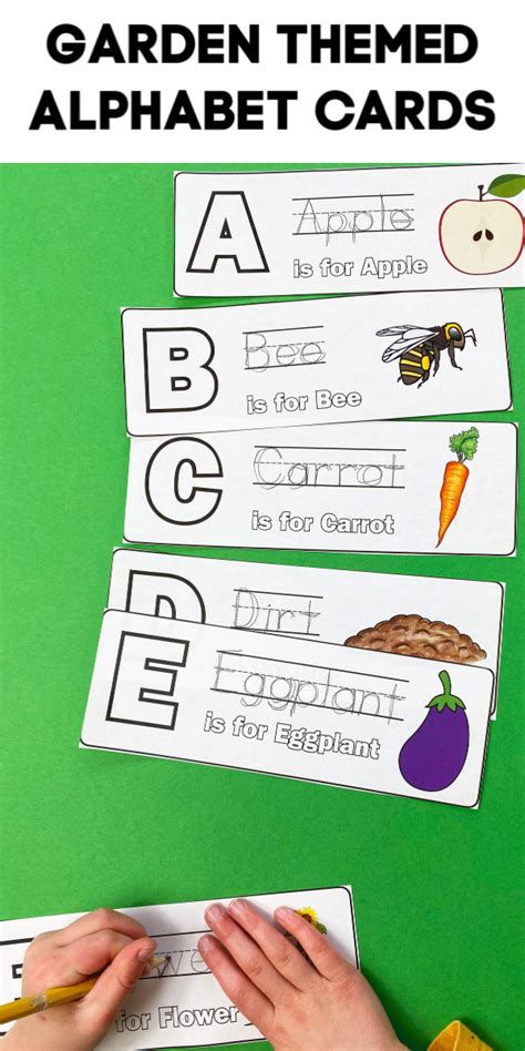 Printable Garden Alphabet Cards Teach Beside Me
