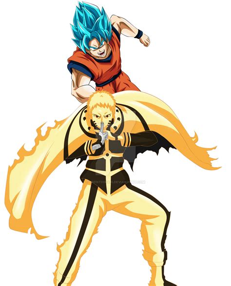Goku Ssjb Y Naruto Kurama By Trenthikari On Deviantart