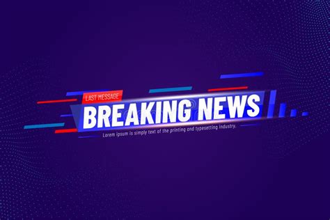 Breaking News Template Title With Technology Background For Screen Tv
