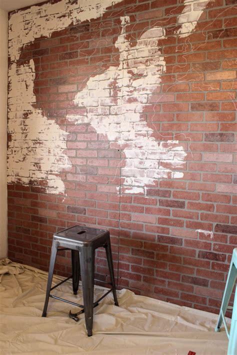 Diy Projects Faux Brick Wall World Map A Giveaway