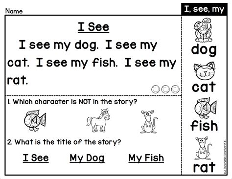 Fold And Focus Reading Comprehension For Emergent Readers Pre Primer
