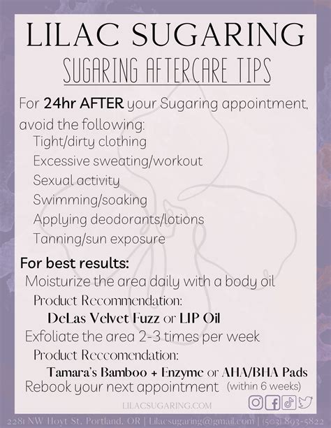 Aftercare Tips Ensure Best Service Results Lilac Sugaring Self