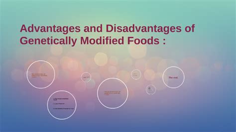 Advantages And Disadvantages Of Genetically Modified Foods By H A