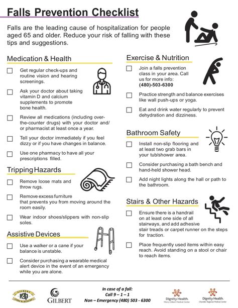 Fall Prevention Checklist Print