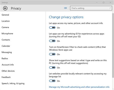 Recent Windows 10 Builds Includes New Privacy Settings Mspoweruser