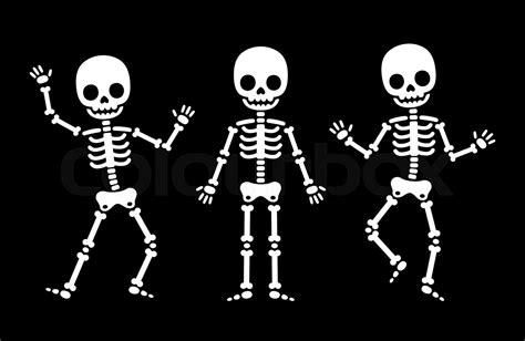 Cartoon Dancing Skeleton Stock Vector Colourbox