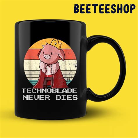 Retro Style Technoblade Merch Cosplay Mug Beeteeshop