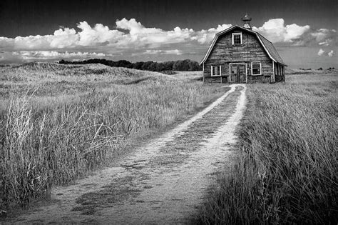 Old Barn In Black And White Photograph By Randall Nyhof Fine Art America