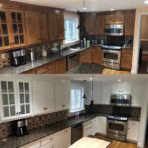 Why cabinet painting with brush masters painting? Kitchen cabinet refinishing Wellesley, MA - Idea Painting ...