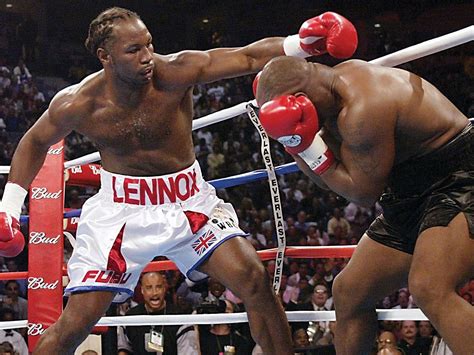 Lennox Lewis And Mike Tyson Mike Tyson Boxing History George Foreman