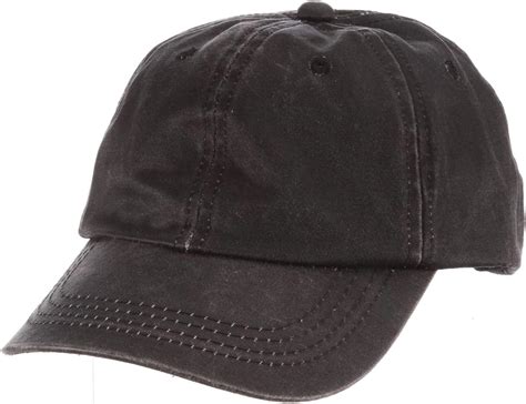 Dorfman Pacific Co Mens Forever Weathered Cotton Cap Black One Size