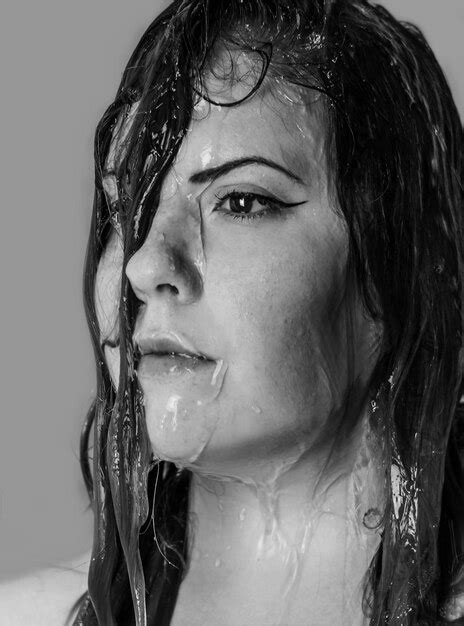 Premium Photo Close Up Of Thoughtful Wet Woman