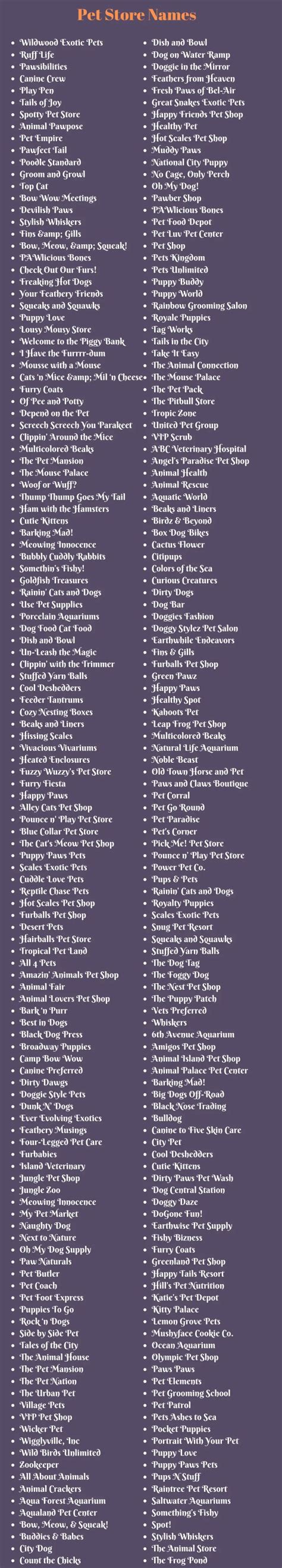 Pet Store Names 400 Names For Pet Stores And Shop