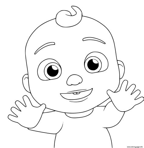 You can paint them with your kids with your favorite colors. Baby Jay From Cocomelon Coloring Pages Printable