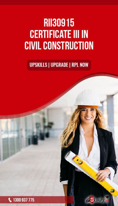 Rii30915 Certificate Iii In Civil Construction Study In Pty Ltd