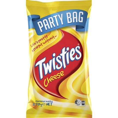 Twisties Cheese Snacks Party Size Bag 270g Woolworths