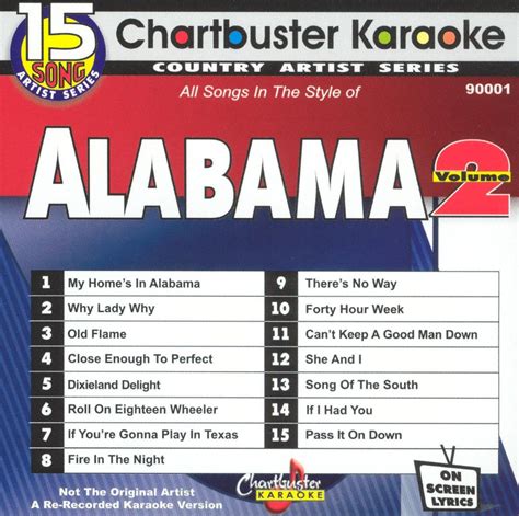 best buy chartbuster karaoke alabama vol 2 [cd]