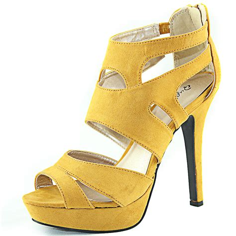 Mustard Yellow High Heels Tsaa Heel