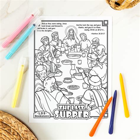 The Last Supper Coloring Page Printable