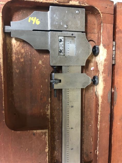 3371 385 Vintage Ls Starrett 25″ Vernier Caliper No 122 Inside