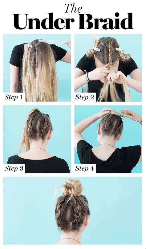 Upside down french braided bun, how to upside down french braid bun, upside down braid into ponytail, how to upside braid your hair, top knot, topknot, upside down french braid bun style, hair bun, hair tutorials, 리본머리, ribbon hair (¯`'• hair products used•'´¯) ▬▬▬. How to Braid Hair: 8 Cute DIY Hairstyles for Every Hair ...