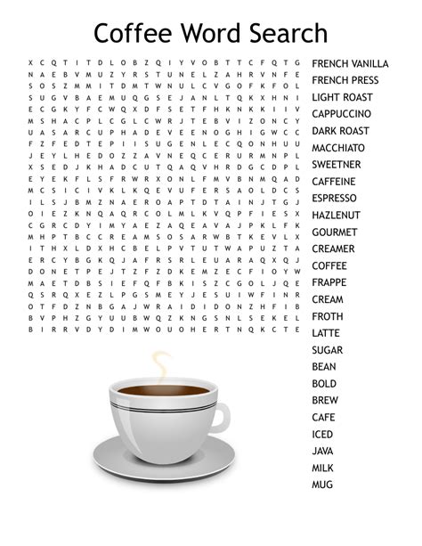 Happy Coffee Word Scramble Wordmint