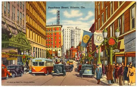 Vintage Atlanta Postcard Mixed Media By Mountain Dreams