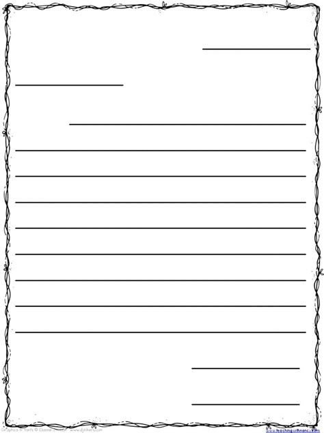 We have a variety of free lined paper including portrait, landscaper, with a spot for a picture and more. Friendly Letter to Santa | Teaching with Nancy