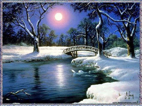 A Peaceful Wintry Night To Celebrate The Holidays Winter Moonlight