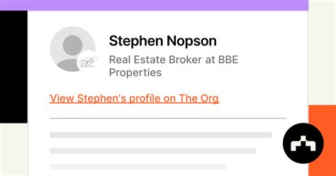Stephen Nopson Real Estate Broker At Bbe Properties The Org