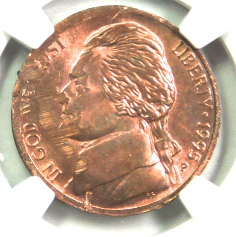 Nickel Struck On Copper Planchet Coin Details 1995 Error Coins By Xanno