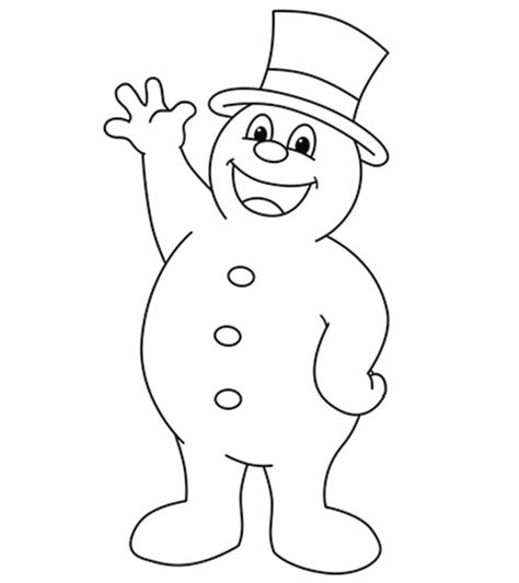 cute frosty  snowman coloring pages  toddlers