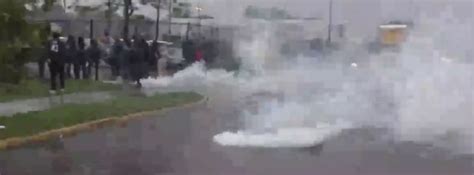 Watch As Protesters Get Hit With Tear Gas And Rubber Bullets In Wild