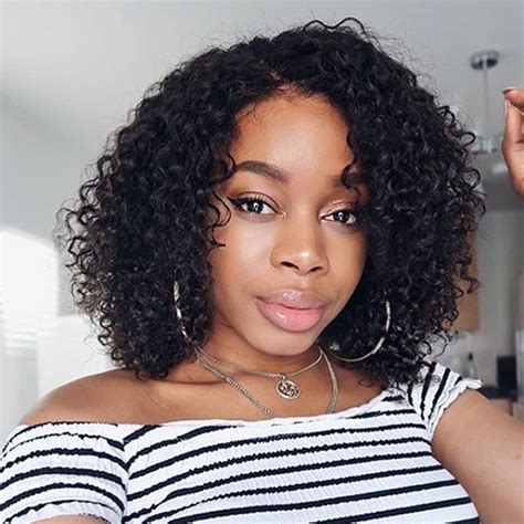 Pre Plucked Brazilian Virgin Hair Lace Front Bob Wigs Deep Curly