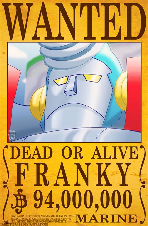 Franky Wanted Poster By Larryficarts On Deviantart