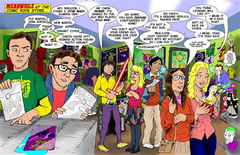 The Big Bang Theory Crew At The Comic Book Store By Bodyslam1975 On