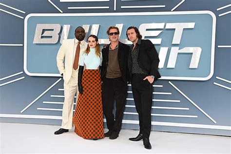 Joey King Brad Pitt Brian Tyree Henry And Aaron Taylor Johnson At The