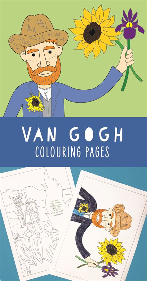 They are meant to remain in the book. Vincent Van Gogh coloring pages for kids. Some pages also ...