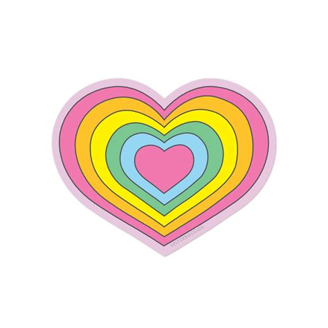 Rainbow Heart Sticker Seltzer Goods