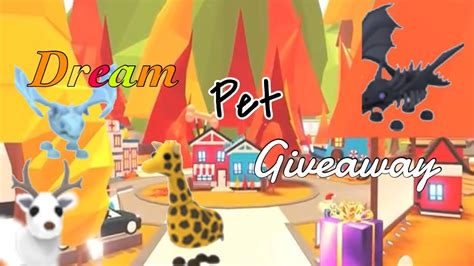 Adopt Me Dream Pet Giveaway Youtube