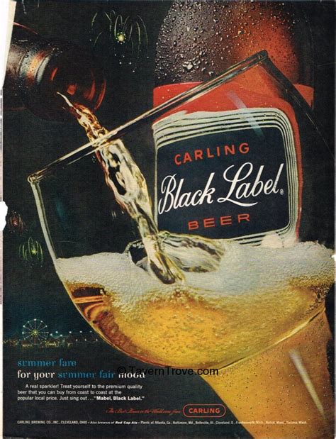 Item 81197 1963 Carling Black Label Beer Paper Ad