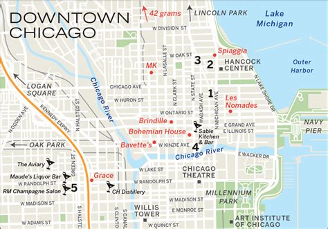 Chicago Sightseeing Map