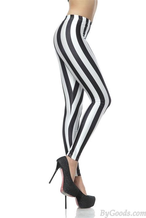 fashion black and white vertical striped zebra leggings fashion leggings clothing and apparel