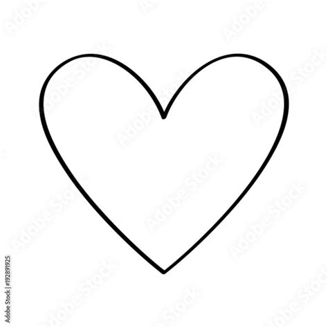 Love Heart Romance Passion Feeling Vector Illustration Thin Line Image